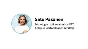 VTT:n tutkija Satu Pasanen.