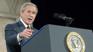 George Bush den yngre fick inte sin vilja igenom, mera än tillfälligt george bush