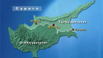 Karta över Cypern