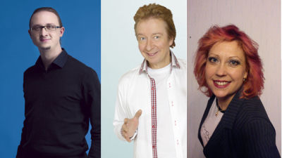 Hugo Pipping (SFP), Kisu Jernström (Saml) och Sirke Peltokorpi (Sannf)