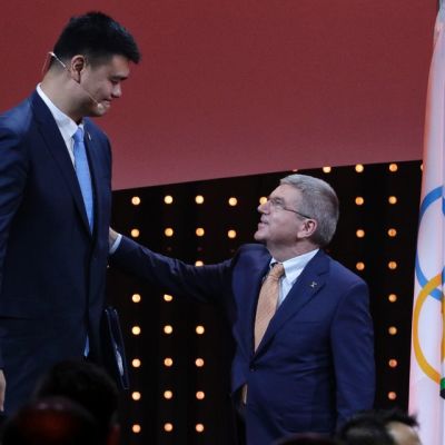 Koripallo, Kiina, MM-kisaisännyys, Yao Ming ja FIBA President Thomas Bach