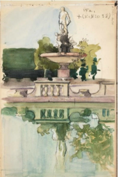 Eero Järnefelt, Springbrunn i Italien. (1890-talets slut)