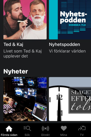 Startfönstret i applikationen för iOS finns nu längst ner på skärmen. Förändringen kommer så småningom också att dyka upp i operativsystemet Android. arenan med iphone