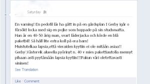 Det här meddelandet cirkulerade på Facebook. Varning som cirkulerade på Facebook i aug/sept 2012.
