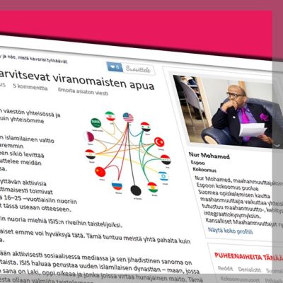 Kuvakaappaus ja grafiikka Nur Mohamedin blogikirjoituksesta uusisuomi.fi -sivustolta.