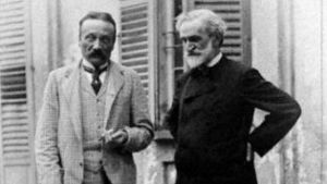 Libretisti Arrigo Boito ja säveltäjä Giuseppe Verdi