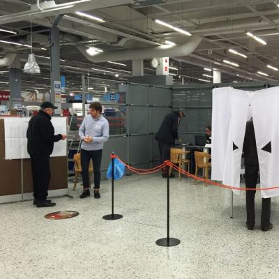 Ennakkoäänestyspaikka Turtolan Citymarketissa