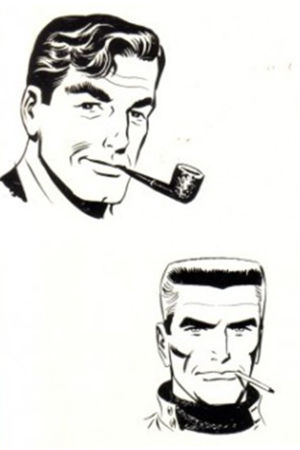 Steve Roper med pipa och Mike Nomad med cigarett i mungipan Steve Roper med pipa och Mike Nomad med cigarett i mungipan