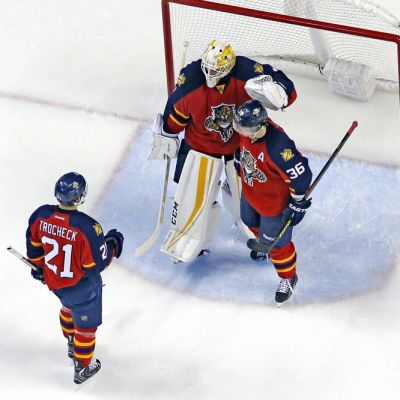 Florida Panthersin maalivahti Roberto Luongo.