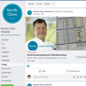 Bengt Kevin har hållit kurs i tolkning av spårämnesanalyser gjorda på hårprover på Nordic Clinic i Helsingfors i mars 2020. Bilden från Nordic Clinics Facebooksida. Bengt Kevin har hållit kurs i tolkning av spårämnesanalyser gjorda på hårprover på Nordic Clinic i Helsingfors i mars 2020. Bilden från Nordic Clinics Facebooksida.