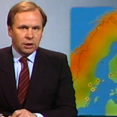 Kari Toivonen kertoo uutisissa Pohjolan kohonneista säteilyarvoista (28.4.1986)