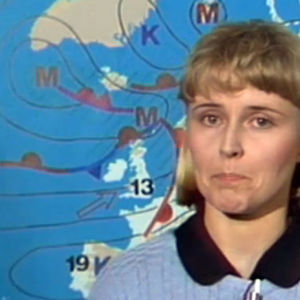 Meteorologi Seija Paasonen ennustaa 1986.