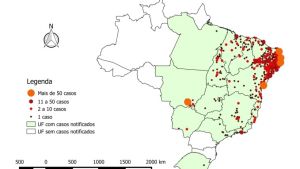 Förekomsten av mikrokefali i Brasilien, läget den 18 januari 2016 Tusentals fall av mikrocefali i Brasilien