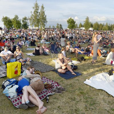 Yleisöä Pori Jazz -festivaalilla 18. heinäkuuta.