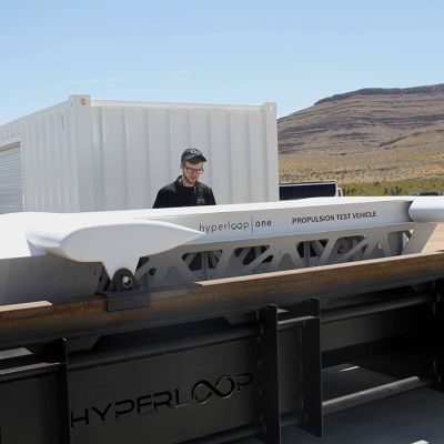 Hyperloop One -tekniikkaa testattiin Nevassa Yhdysvalloissa 11. toukokuuta 2016.