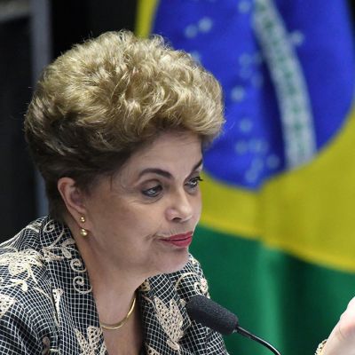 Dilma Rousseff Brasilian senaatissa maanantaina.
