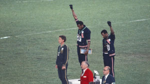 John Carlos och Tommie Smith. Idrottarna John Carlos och Tommie Smith.