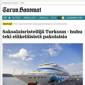 Kuvakaappaus Turun Sanomien uutisesta