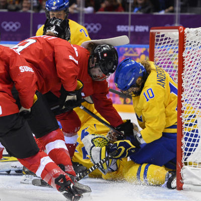 Sverige-Schweiz i bronsmatchen vid OS i Sotji.