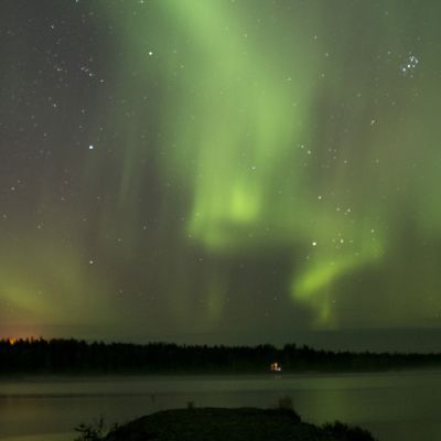 Revontulia Olkkajärvellä