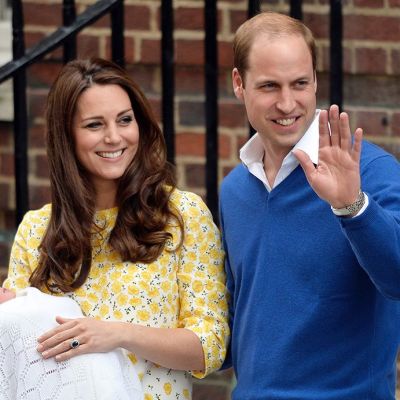 Prinssi William, herttuatar Catherine ja pikkuprinsessa.