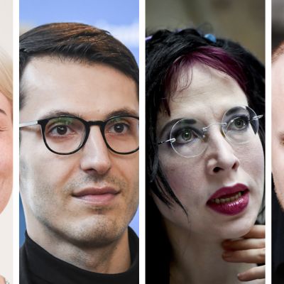 Kuvakombossa on neljä henkilöä: Laura Lindstedt, Pajtim Statovci, Sofi Oksanen ja Max Seeck.