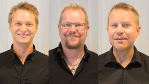Vas. alkaen: Jukka Eskola, Aleksi Ahoniemi ja Antti Rissanen LOVEbandin Jukka Eskola, Aleksi Ahoniemi ja Antti Rissanen.
