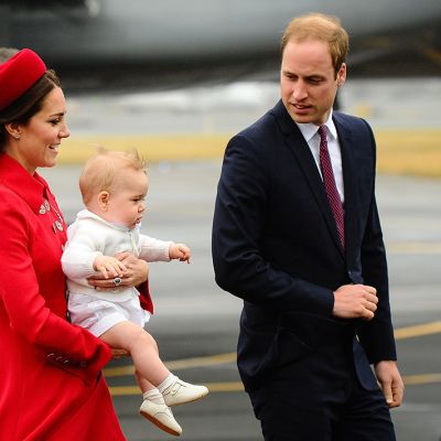 Prinssi Williamin ja herttuatar Catherinen poika prinssi George saapui vanhempineen Uuteen-Seelantiin 7. huhtikuuta 2014.