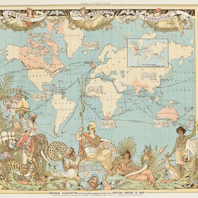 Brittiläisen imperiumin kartta.
