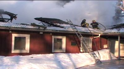 Brand i hem för funktionshindrade barn i Hapsal