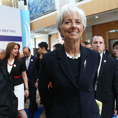 Kansainvälisen valuuttarahaston IMF:n pääjohtaja Christine Lagarde Ankarassa lauantaina.