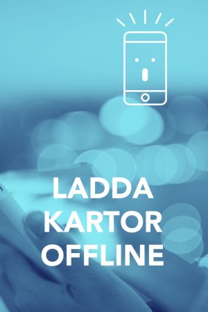 En bild med texten; Ladda kartor offline.