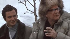Kekkonen ja prinssi Kaarle Kustaa perinteisellä hiihtolomalla Lapissa 1970.