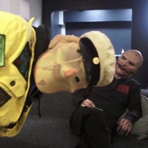 Med Corey från Slipknot. Lasse grönroos och corey taylor från Slipknot i mask.