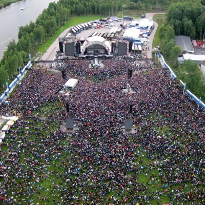 Ilmakuva konserttipaikan yläpuolelta