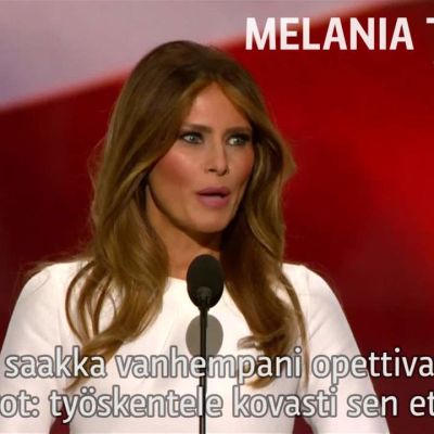Uutisvideot: Melania Trump toisti Michelle Obaman sanoja - vertaa itse