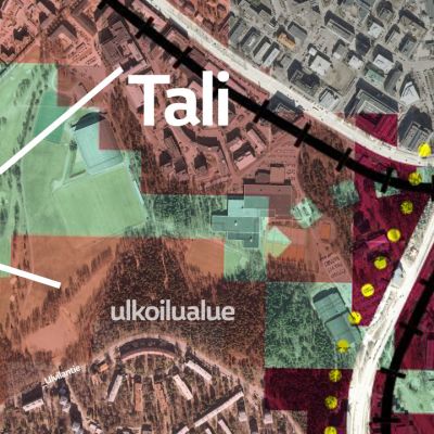 Munkkivuoren ja Talin välissä olevalle ulkoilualueelle on suunniteltu asuinrakentamista.