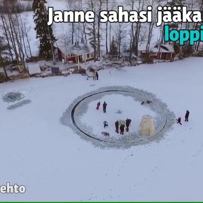 Uutisvideot: Huikea jääkaruselli mökkirannassa