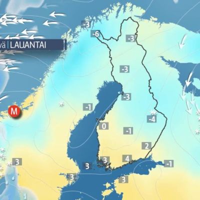 Pääsiäisen sääennusteanimaatio