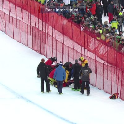Uskomaton pelastusliike ja ikävä kaatuminen! Kitzbühelin syöksyssä draamaa