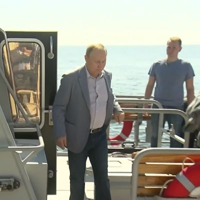 Venäjän presidentti tarkastelee Suomenlahden tilaa