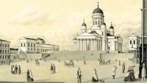 Grafiikka Nikolainkirkosta 1851