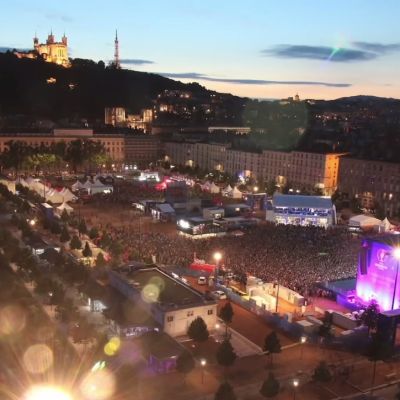 Lyonin fanzonen rakennus - Jalkapallon EM-kisat 2016