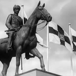 Mannerheimin patsas paljastettiin 4.6.1960.
