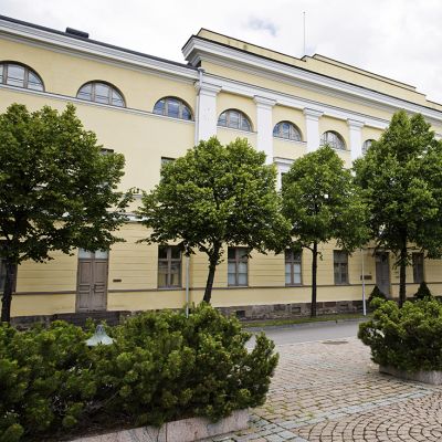 Suomen ulkoasianministeriön rakennus Helsingin Katajanokalla 2. heinäkuuta 2014.