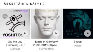 Ostetut iTunes-tiedostot ja suoratoistettava musiikki elävät sovussa samassa sovelluksessa Apple Music Oma musiikki