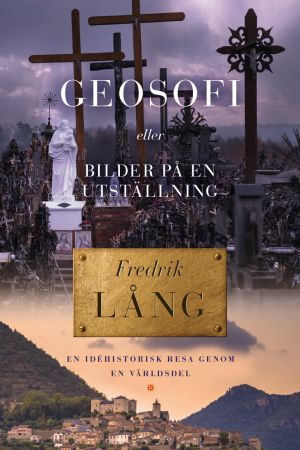 "Geosofi" är en resa som öppnar dörrar man inte ens visste att ledde in i ens eget liv och kultur. Bokkonvolut med kors, text och europeiska landskap, av kyrka på kulle omringad av små hus.