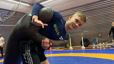 Oliver Pada under en träning.