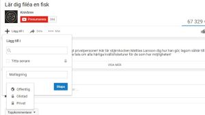 Spara videor som intresserar dig i spellistor. Gör egna spellistor på Yotube.