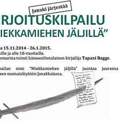 Kirjoituskilpailun mainos.